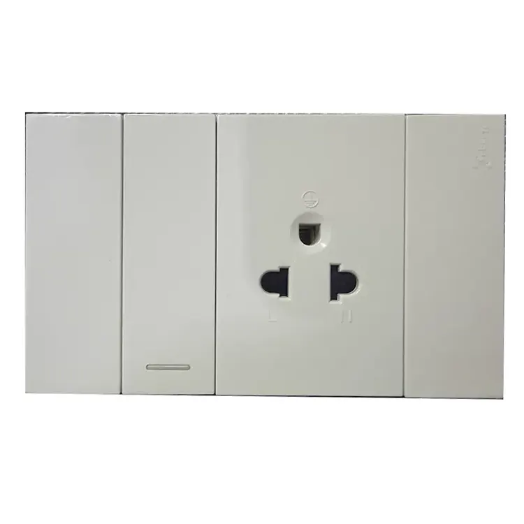 1-Gang Suis dengan Soket Outlet