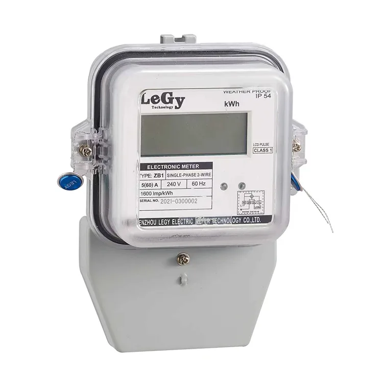 Meter Tenaga Pintar Pelbagai Fungsi Paparan LCD Fasa Tunggal